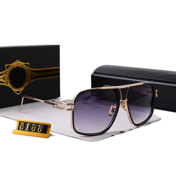 

luxury brand vintage sunglasses square women's sun glasses fashion designer shades golden frame uv gradient dita gandmaster five qqfy h, White;black