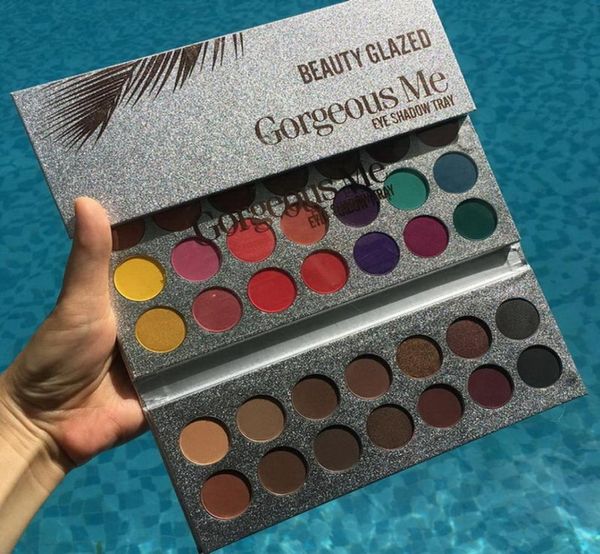 

63 color makeup eyeshadow palette set beauty glazed gorgeous me glitter matte shimmer natural brighten easy to wear make up palett2599575