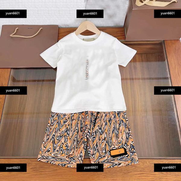 

luxury girl clothing kids skirt baby dress summer embroidered circle t-shirt and letter logo printed shorts new product size 110-160 cm mar0, White