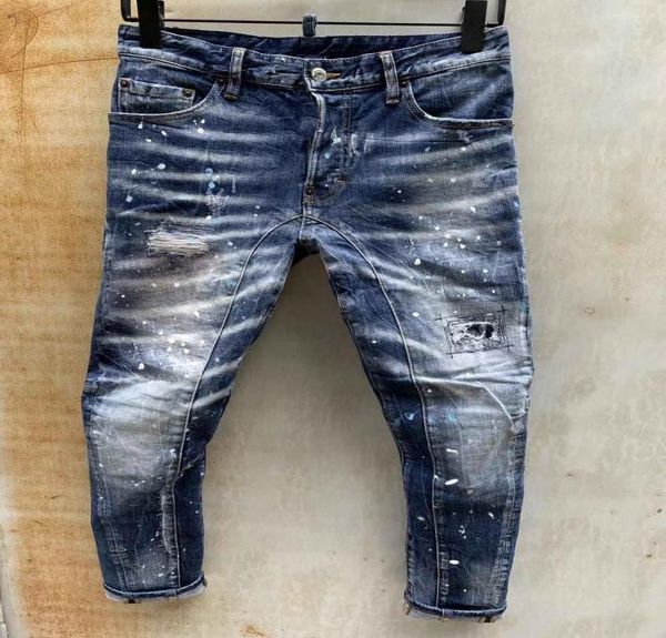 

mens jeans denim jean black ripped pants pour hommes men s italy fashion biker motorcycle rock revival jeans high qz90v9204434, Blue