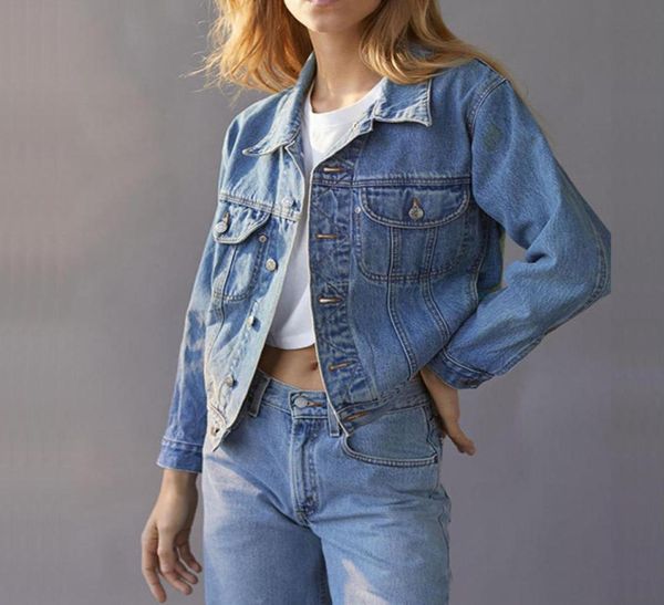 

denim solid color oversized long denim jacket03488712, Black;brown
