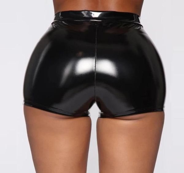 

glossy bag hip latex shorts bottom underwear women high waist leather pants short erotic shiny shaping pvc boxer9186724, White;black