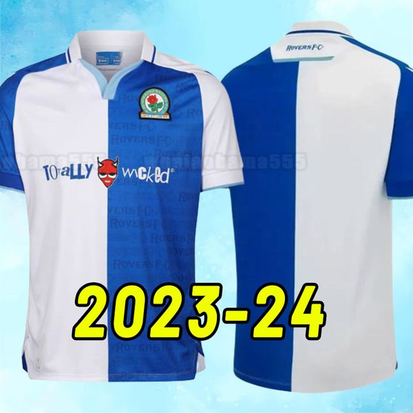 

23 24 blackburn rovers soccer jerseys 2023 2024 home away football shirt kit rothwell gallagher dolan brereton diaz dack lenihan fans player, Black;yellow