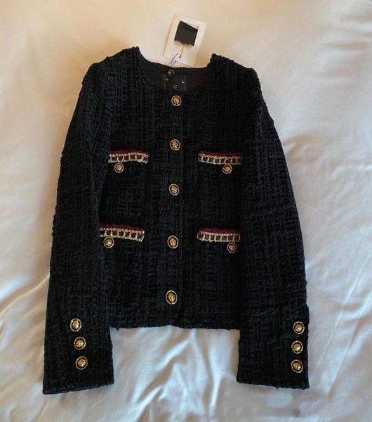 

womens jackets short coat style fragrance style temperament waist singlebreasted tweed46315429006328, Black;brown