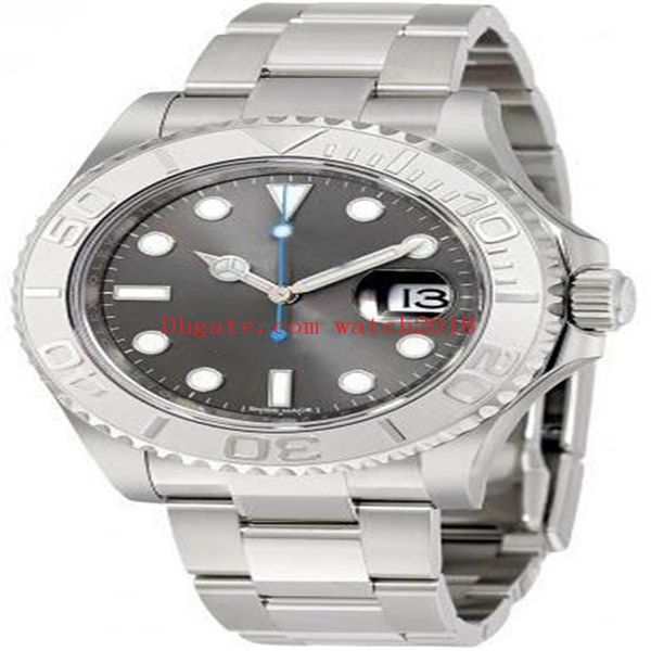 

original box luxury watches mechanical automatic 126622 40mm gray black dial calendar silver stainless steel bracelet men's w2390, Slivery;brown