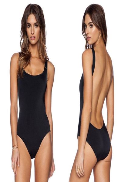 

fashion2019 backless one piece swimsuit black womens swimwear new swimming bathing suits high cut ladies monokini maillot de5785742, White;black