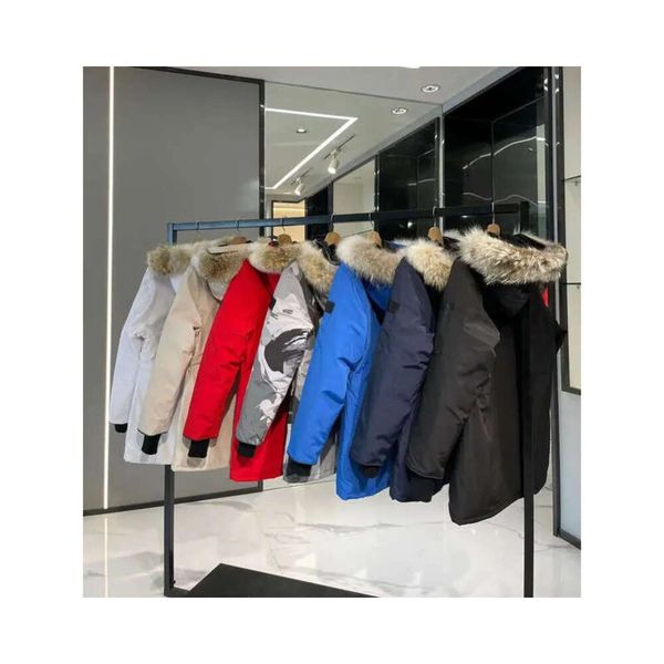 

canadian goose winter thick warm jackets mens and new womens down parka fashion outdoor downs jacket popular jacket's windproof warm80, Black