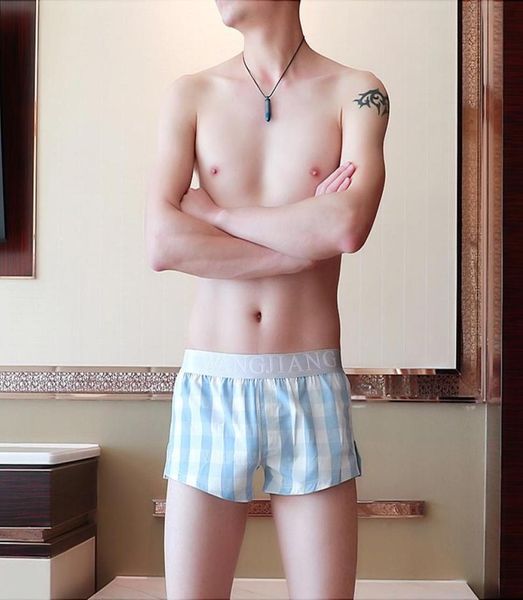

underpants men039s fashion printed plaid shorts 100 cotton breathable loose 7 colors  l xl xxl size boxer for men6220539, Black;white