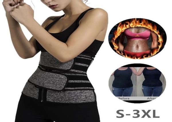 

fashionable waist trainer women slimming sheath tummy reducing shapewear belly shapers sweat body shaper sauna corset trimmer belt6520755, Black;white