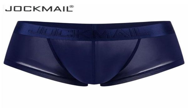 

7colors jockmail ultrathin ice underwear men boxers solid convex mens underpants short panties slip homme cueca gay male box1391137, Black;white