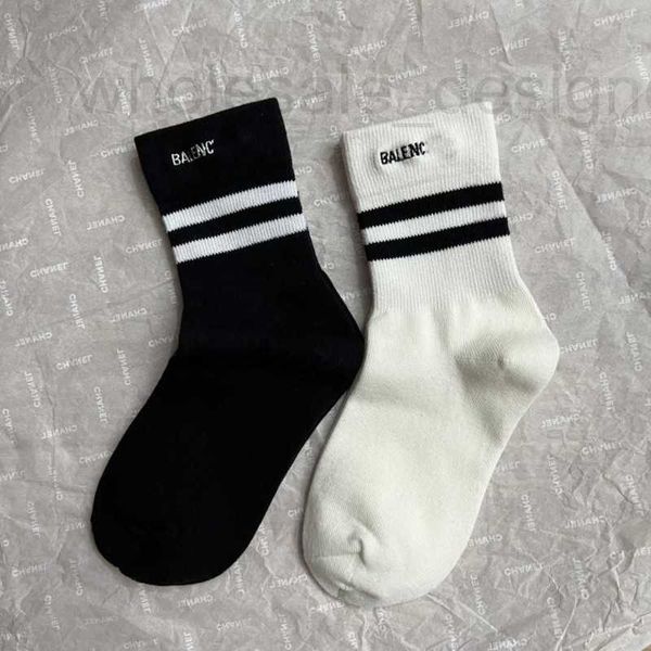 

socks & hosiery designer paris fashion minimalist academy style high ankle socks b letter embroidery black and white stripes short cotton so, Black;white