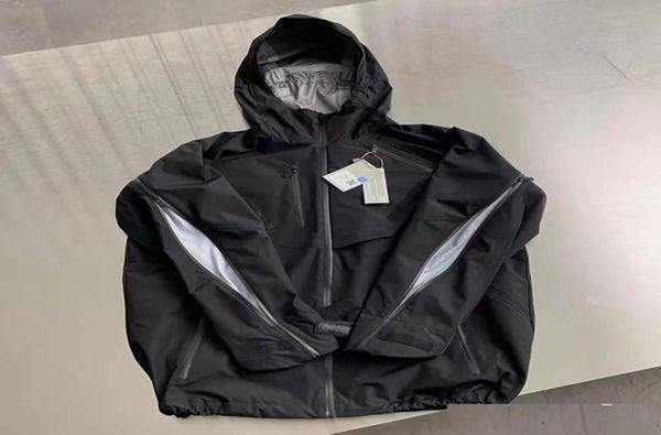 

hip hop zipper pockets mens outwear jackets windbreaker oversized baggy coat loose casual clothes6992576, Black;brown