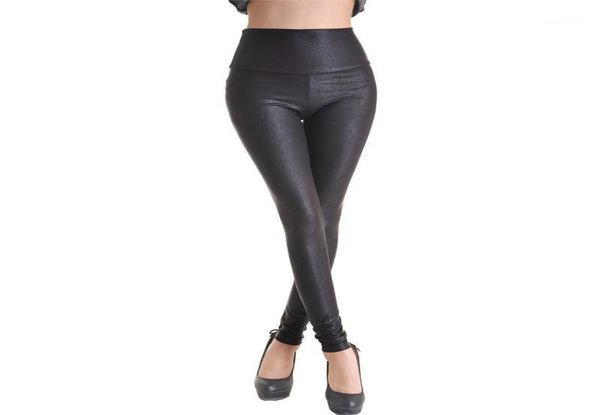 

elastic stretch leopard print velvet pu leather skinny pants for women faux leather skinny pencil pant autumn tight trouser15140729, Black;white