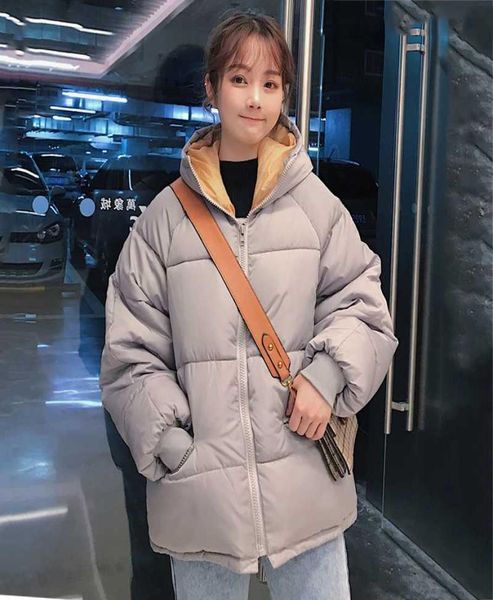 

2019 korean style women winter jacket padded warm thicken oversize female coat loose fashion womens parka9367291, Black