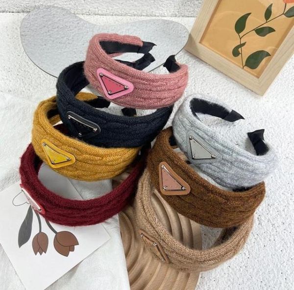 

multicolor letter headbands knitted simple retro headwear women5901444, Silver