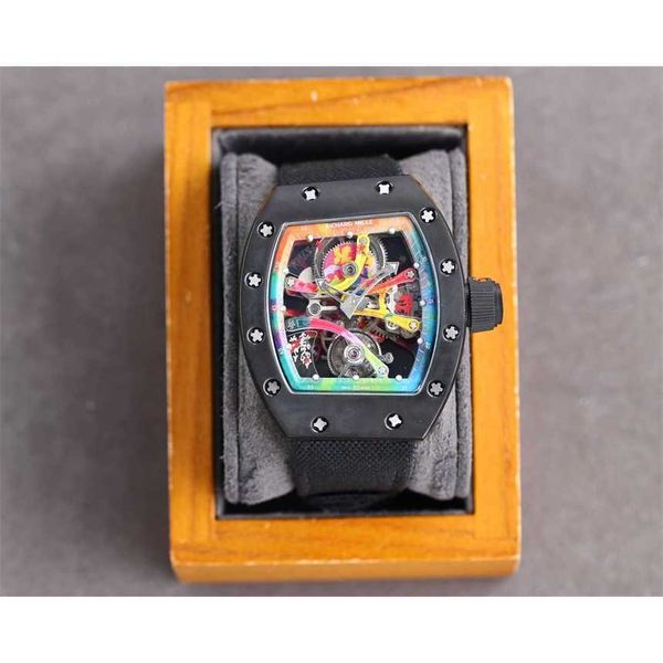 

luxury active tourbillon cyril phan watch designer rm06801 mens superclone mechanics wristwatch business leisure rm68 automatic mechanical c, Slivery;brown