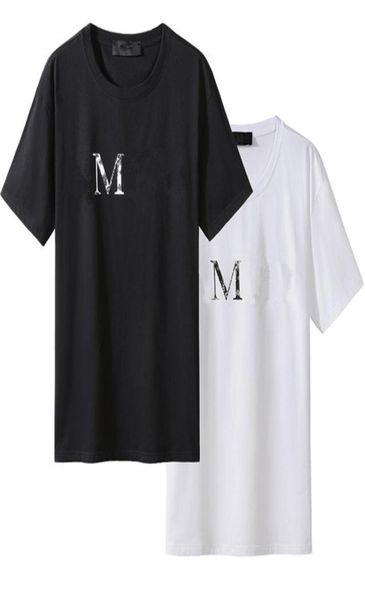 

summer designer mens t shirts men women letter logo tees black white casual loose slim fashion street clothing design tshirts 9488850, White;black