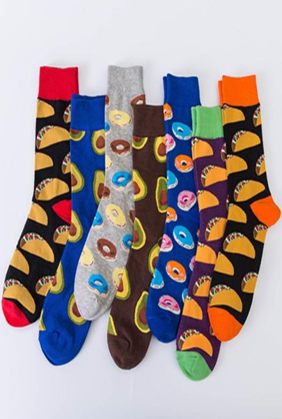 

autumn winter new socks cotton food series sock fashion tube tide socks whole for men male boy8351604, Black