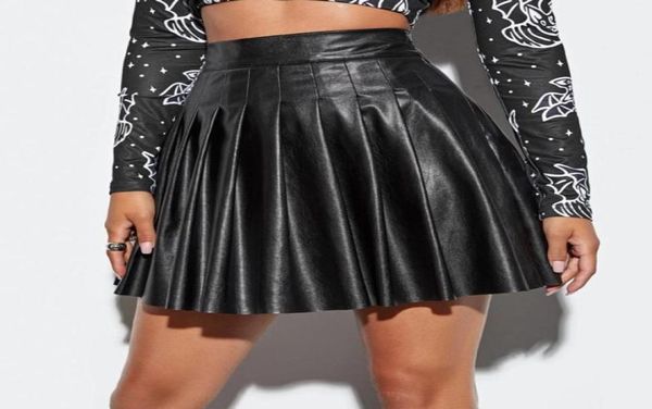 

two piece dress women skirts women39s high waist pu leather pleated solid short mini skater a line skirt shirt fashion al4896246, White