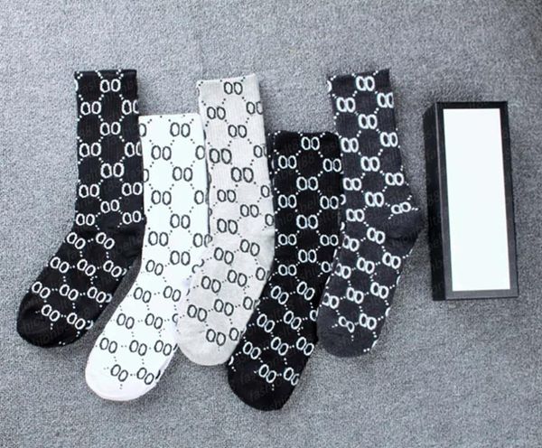 

women sports long socks fashion womens and mens stocking letter g sock chaussettes de marque luxe with box6465325, Black