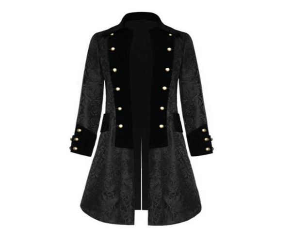 

men039s jackets kancoold coat fashion steampunk vintage tailcoat jacket gothic victorian frock uniform button costume 9174534265, Black;brown