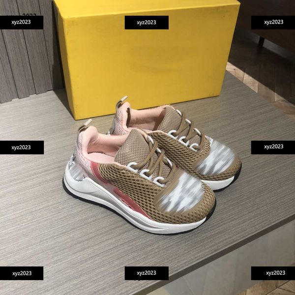 

23ss kids casual shoe child sneakers fashion mesh decoration children's shoes size 26-35 baby shoes box protection shipment, Black;red