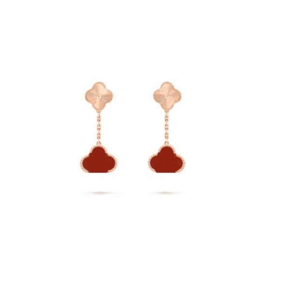 

earring four leaf clover earring fashion dangle earrings suit designer for woman agate mother of pearl earring valentines mothers 9090696, Silver