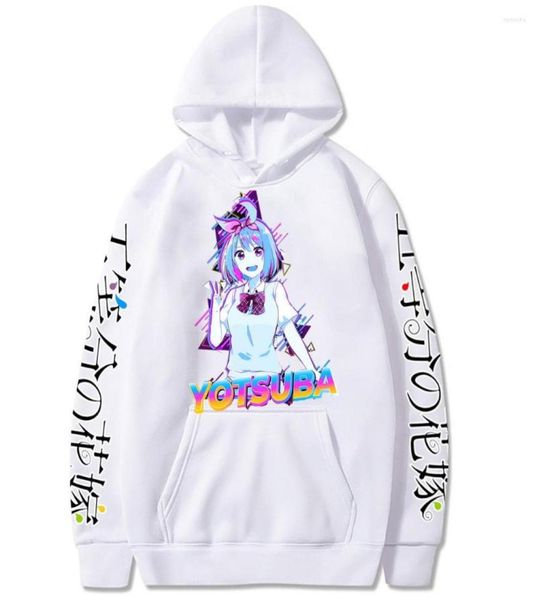 

men's hoodies the quint quintuplets hoodie sweatshirts harajuku cute nakano yotsuba fashion casual loog sleeve pullovers4094269, Black