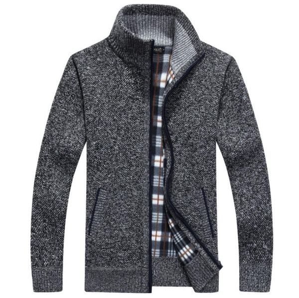 

men039s sweaters mens sweater cardigan stand collar long sleeve fit jacket zipper solid color loose4661841, White;black
