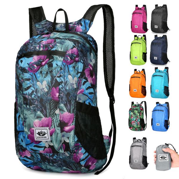 

school bags 20l lightweight portable foldable backpack waterproof folding bag ultralight outdoor pack for women men travel hiking 230821