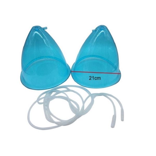 

portable slim equipment 2pcs 18cm 21cm blue massager cups buttock breast enlargement lifting vacuum suction machine accessory replacement cu