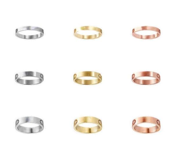 

love rings womens designer ring couple jewelry band titanium steel with diamonds casual fashion street classic gold silver rose op8029952