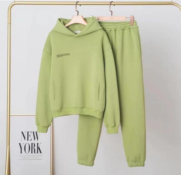 

women039s two piece pants fleece version pangaia autumn winter women set casual sets3063786, White