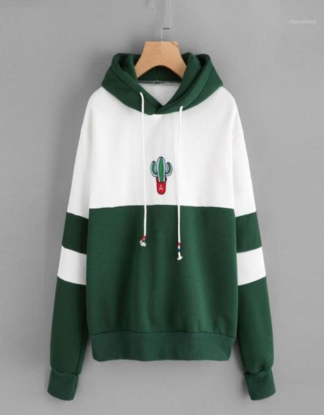 

harajuku sweatshirt hoodies women streetwear cactus print pocket kpop hoodie korean style autumn 2018 womens clothing moletom12523890, Black