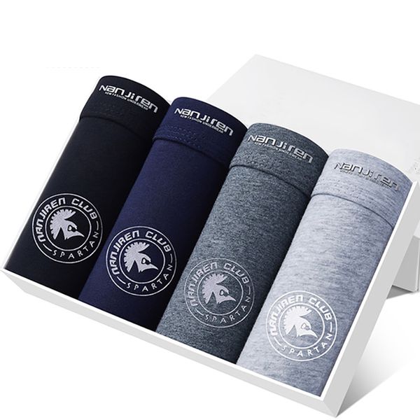 

underpants men underwear cotton boxers panties comfortable male underpants solid cuecas trunks brand shorts men boxer 230818, Black;white