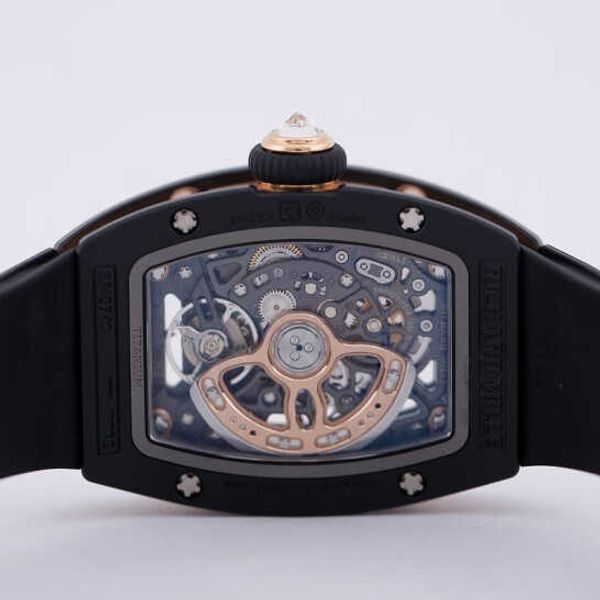 

luxury rm dress wrist watch richardmille casual wristwatches rm0701 white ceramic case hollow out dial with diamonds red lip womens watc yi-