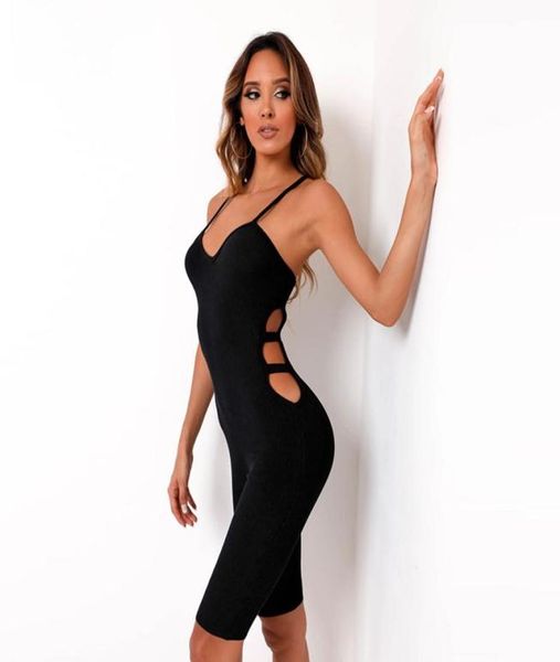 

jumpsuit romper shorts playsuit club summer black women clothing bodycon bodysuit femme catsuit clothes women bodysuit2919352, Black;white