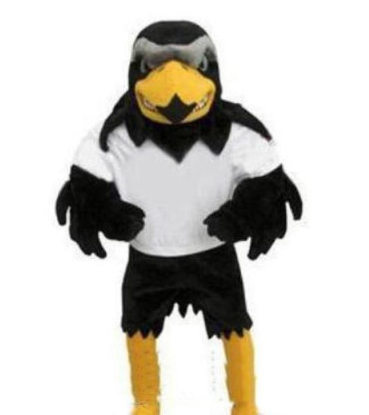 

2019 new professional custommade deluxe plush falcon mascot costume size eagle mascotte mascota carnival party cosply costu2147615, Red;yellow