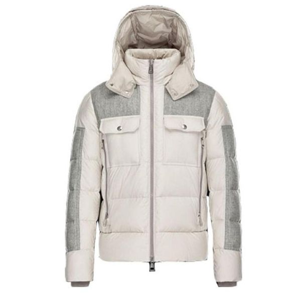 

winter down jacket men mixed color zippers jackets men039s warm outerwear fashion design outdoor highquality coats size xxxxl 9491121, Black
