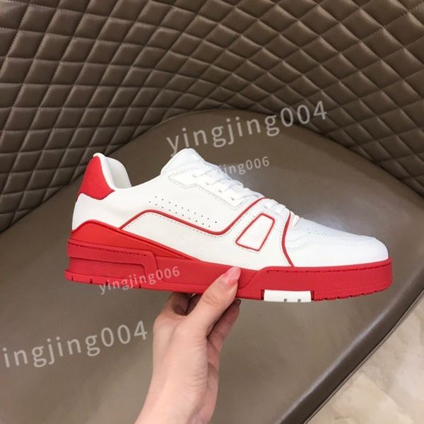 

2023 designer men's casual shoes fashion women's leather lace up flat bottomed sports shoes white black men's women's sp