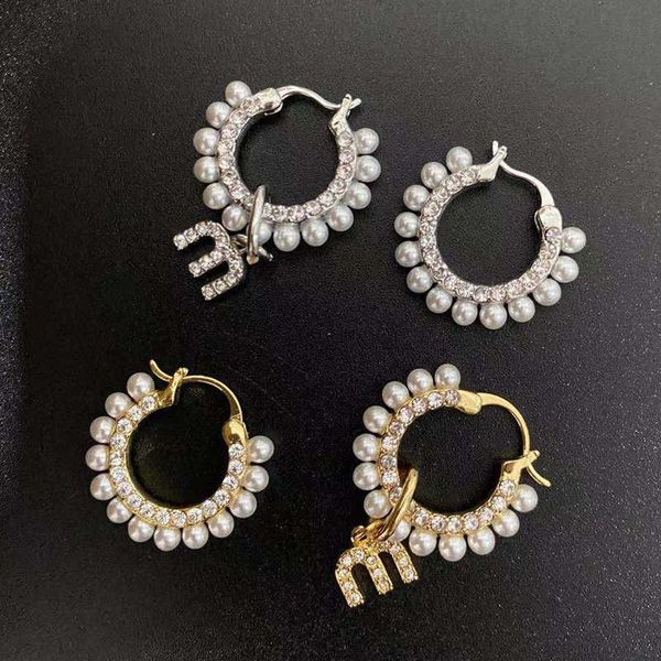 

r miumiu fashion earrings micro inlaid zircon asymmetric detachable ear new ear studs valentine's day gifts luxury jewelry accessories, Golden
