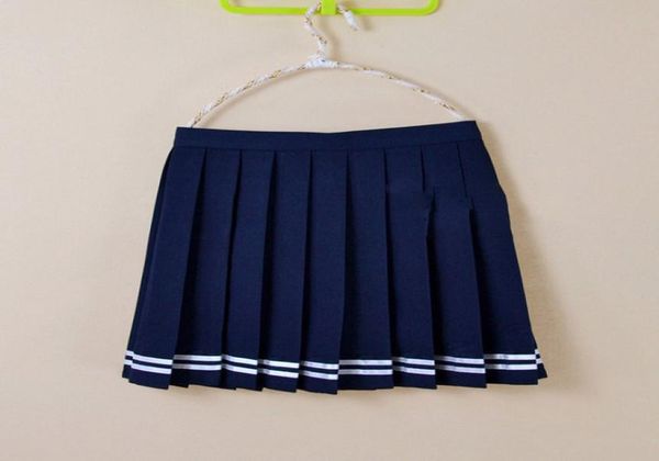 

korean school uniform for girls pleated skirt cosplay cute japanese high school student skirt high waist 4xl navy mini skirt2759992, Black