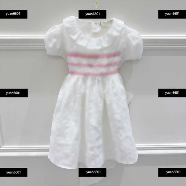 

luxury designer baby dress fashionable lace design girl summer dress pleated skirt size 90-160 cm new product april01, Red;yellow