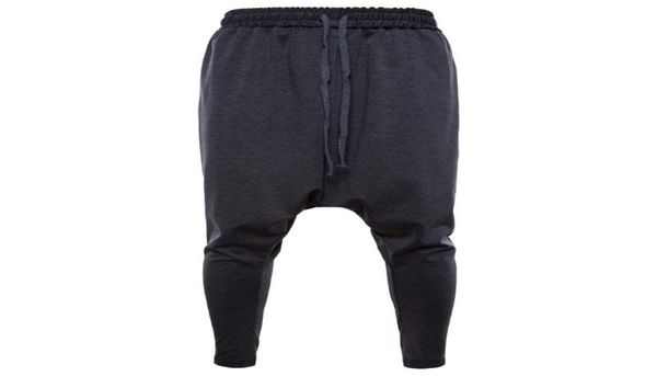 

man autumn new harlem pants loose elastic waist trousers016831778, Black