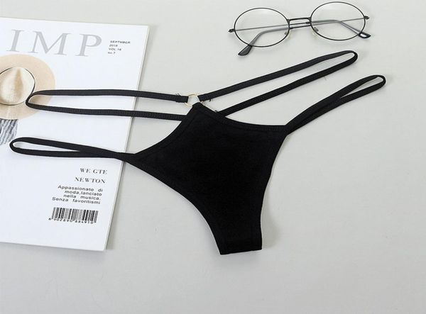 

women039s thin hollow panties soft lingerie low rise thong breathable underwear solid colour panties7286280, Black;pink