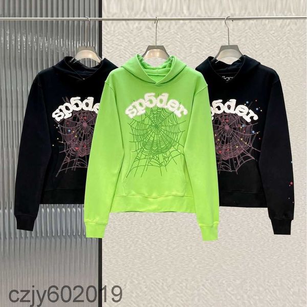 

young thug sp5der 55555 terry hoodie clarksons same loose hoodie, Black