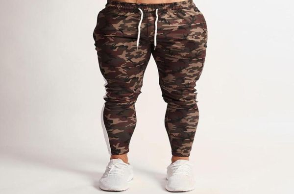 

pants joggers men camouflage sweatpants deporte fitness mens trousers casual skinny pantalon sport workout pencil pant2382703, Black