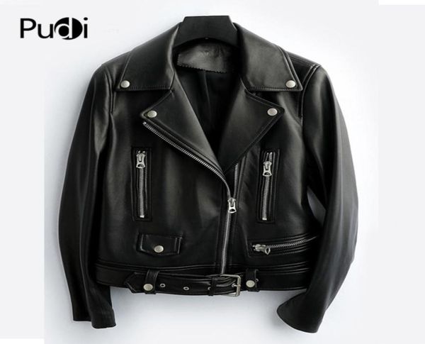 

pudi new women genuine sheep leather coat lady female real sheep skin jacket fallwinter coats trench clothes ct0069024706, Black