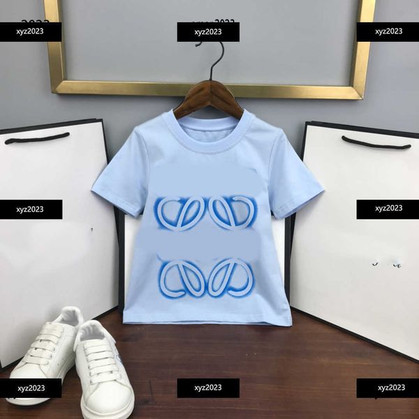 

23ss letter printing tees summer kids designer t shirt short sleeve fashion round neck tees new arrival, Blue