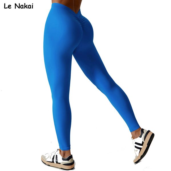 

yoga outfit v back seamless legging women scrunch butt workout ym tights push up booty exercise sports 230821
